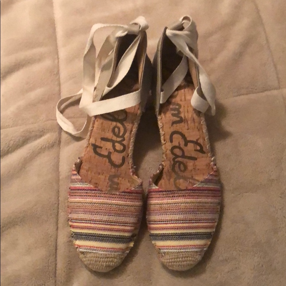 ‼️Sam Edelman ‼️multi color espadrille wedge🔥